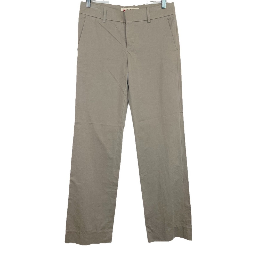 MARNI Women's US 4 IT 40‎ Wide Leg Khaki Button Fly Chino Cotton Luxury Pants